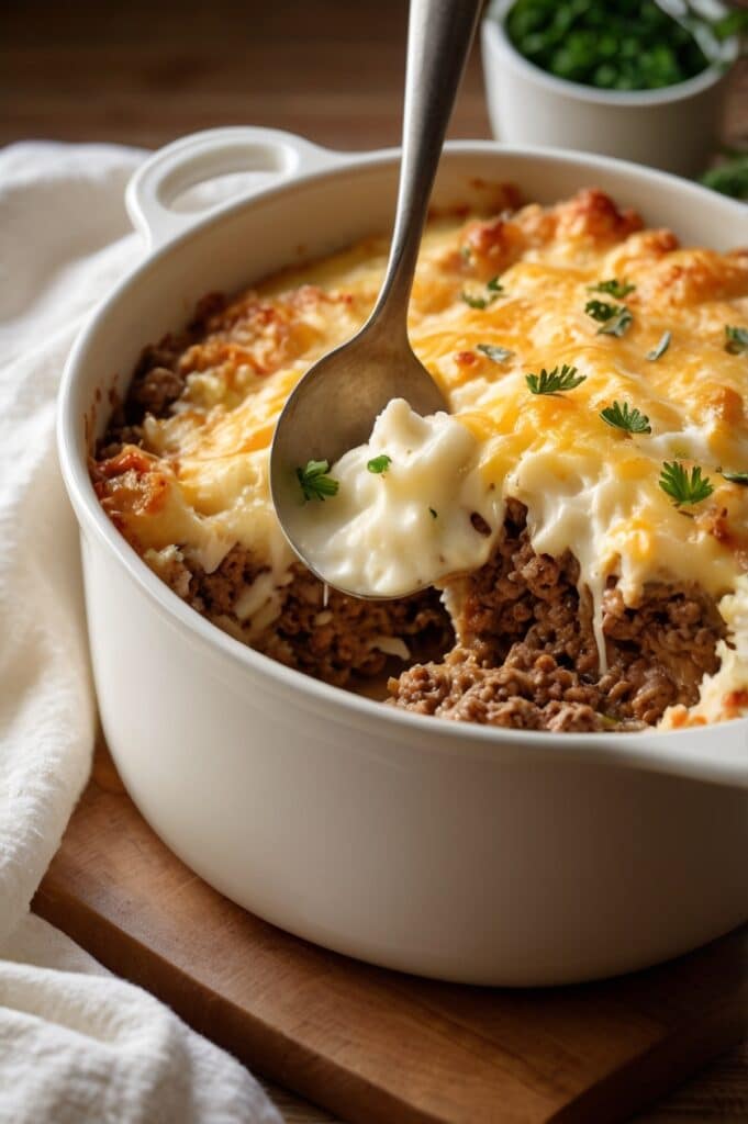 Cheesy Ground Beef and Rice Casserole