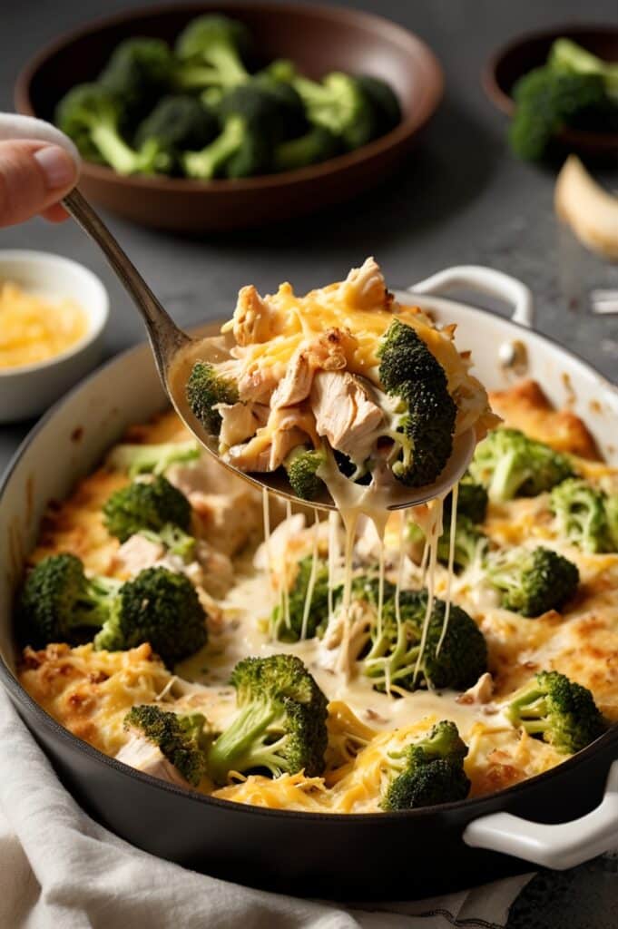 Cheesy & Creamy Chicken Broccoli Casserole Recipe
