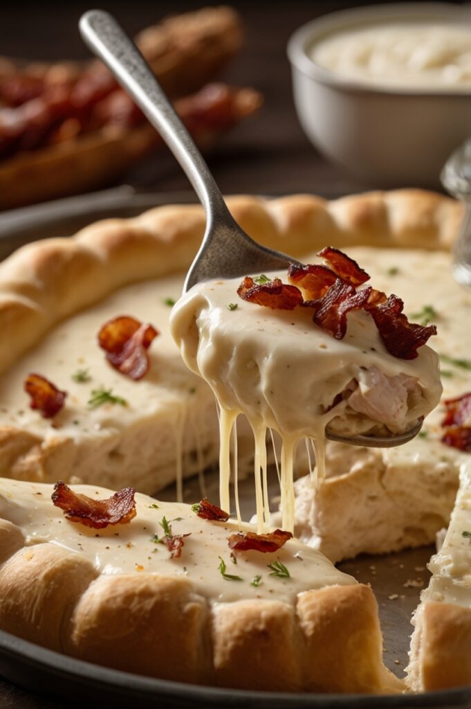 Chicken Bacon Alfredo Crescent Ring