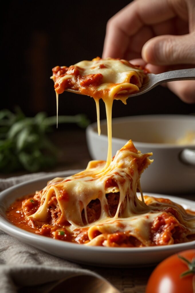 Easy Slow Cooker Ravioli Lasagna