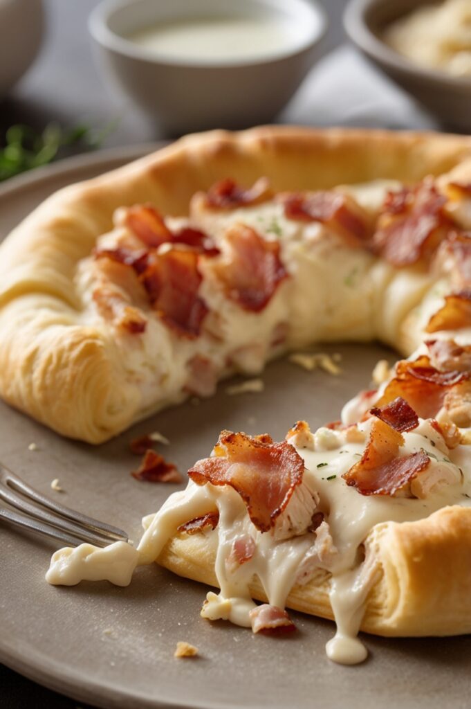 Chicken Bacon Alfredo Crescent Ring
