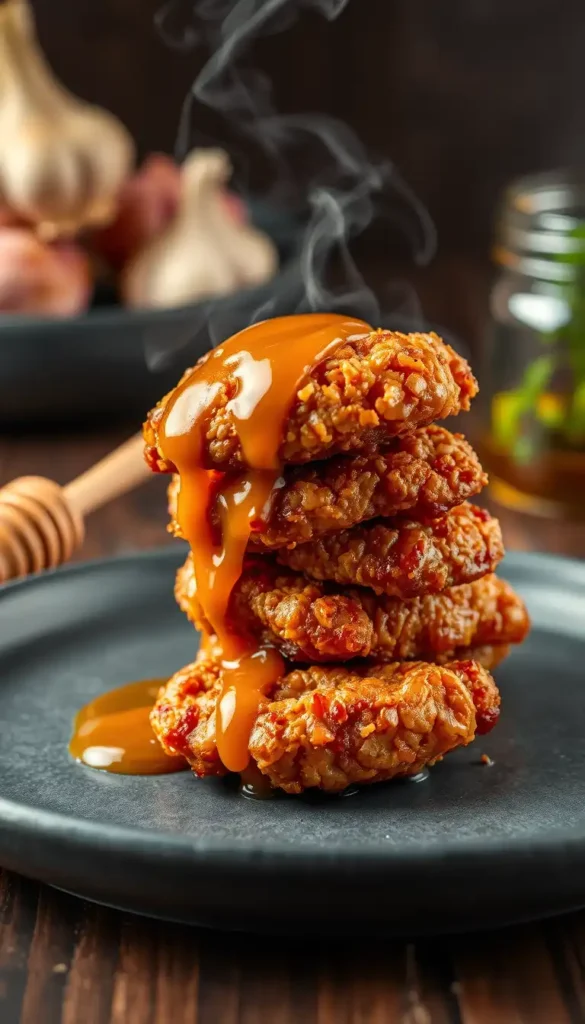 Double Crunch Honey Garlic Chicken Recipe
