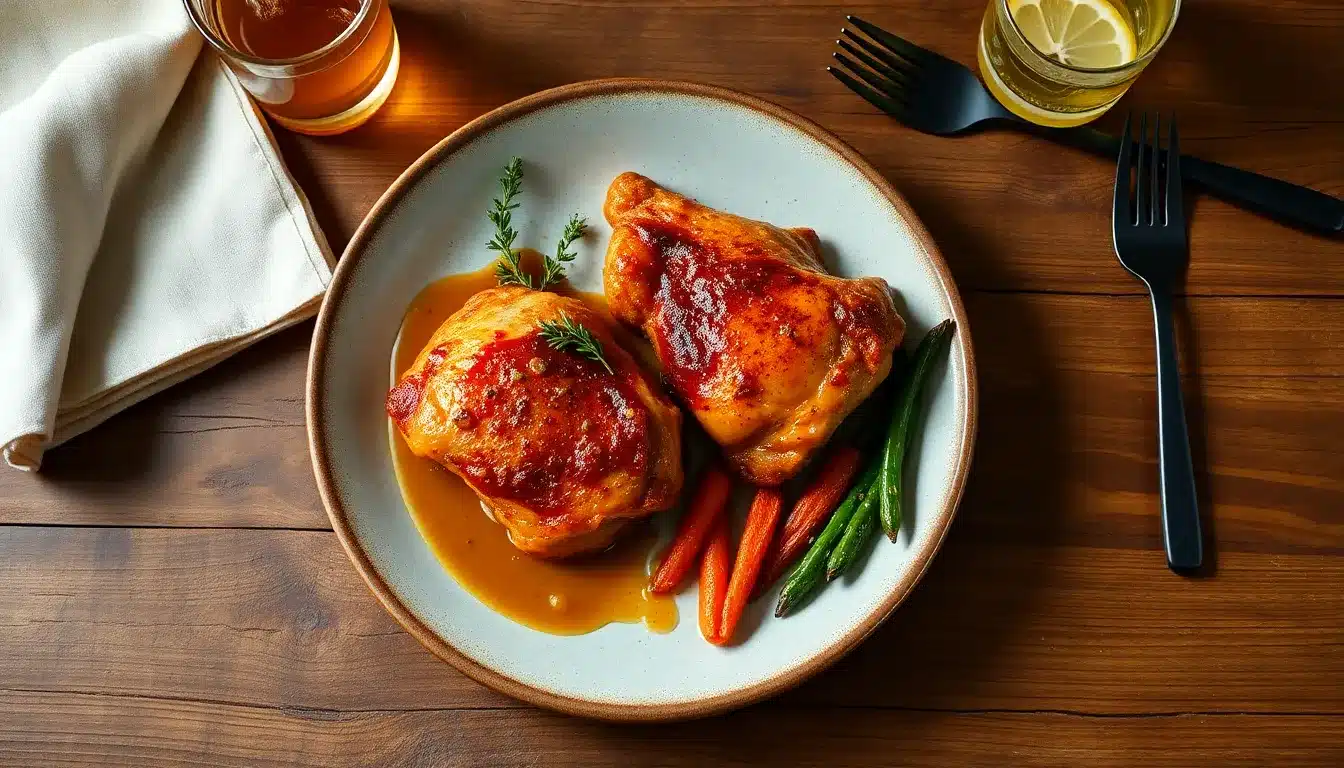 Sweet & Savory Garlic Brown Sugar Chicken Thighs