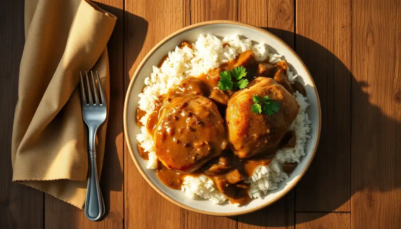 Comforting Smothered Chicken and Rice Recipe