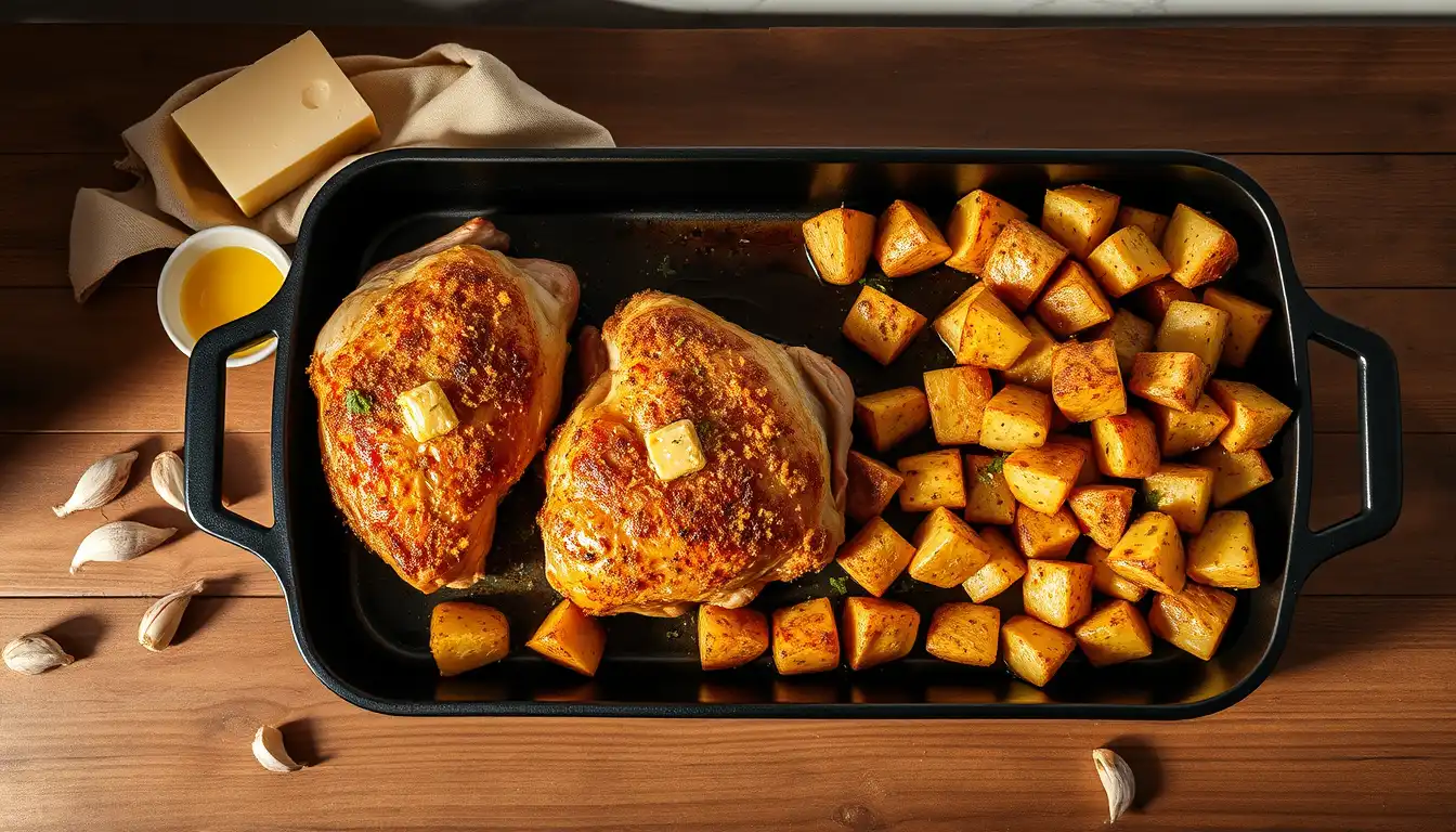 Garlic Parmesan Chicken and Potatoes