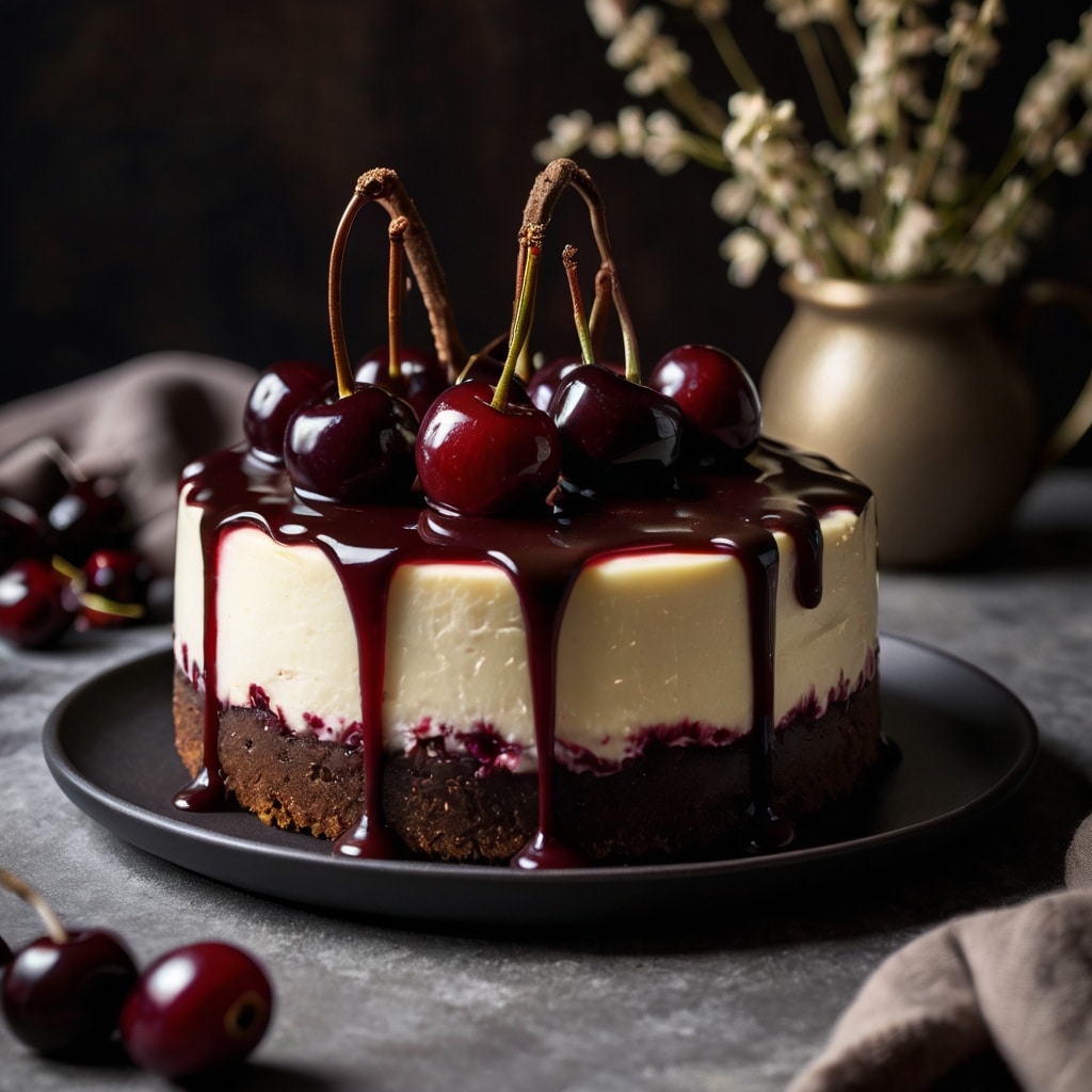 Decadent Black Forest Cheesecake