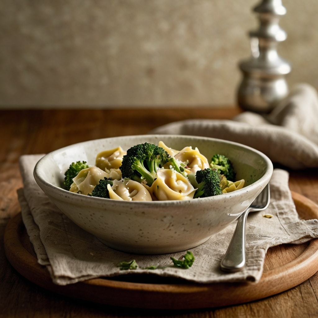 Creamy Garlic Parmesan Tortellini with Chicken & Broccoli