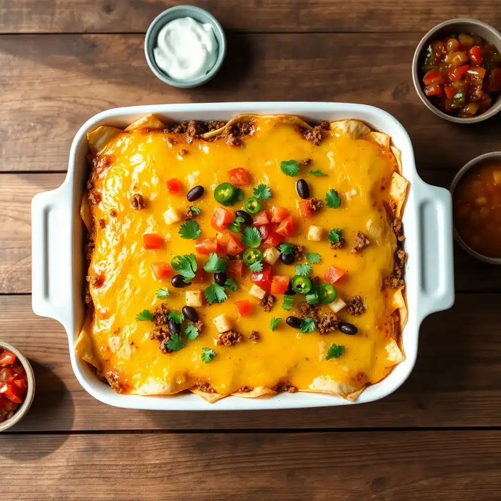 Taco Casserole with Tortillas
