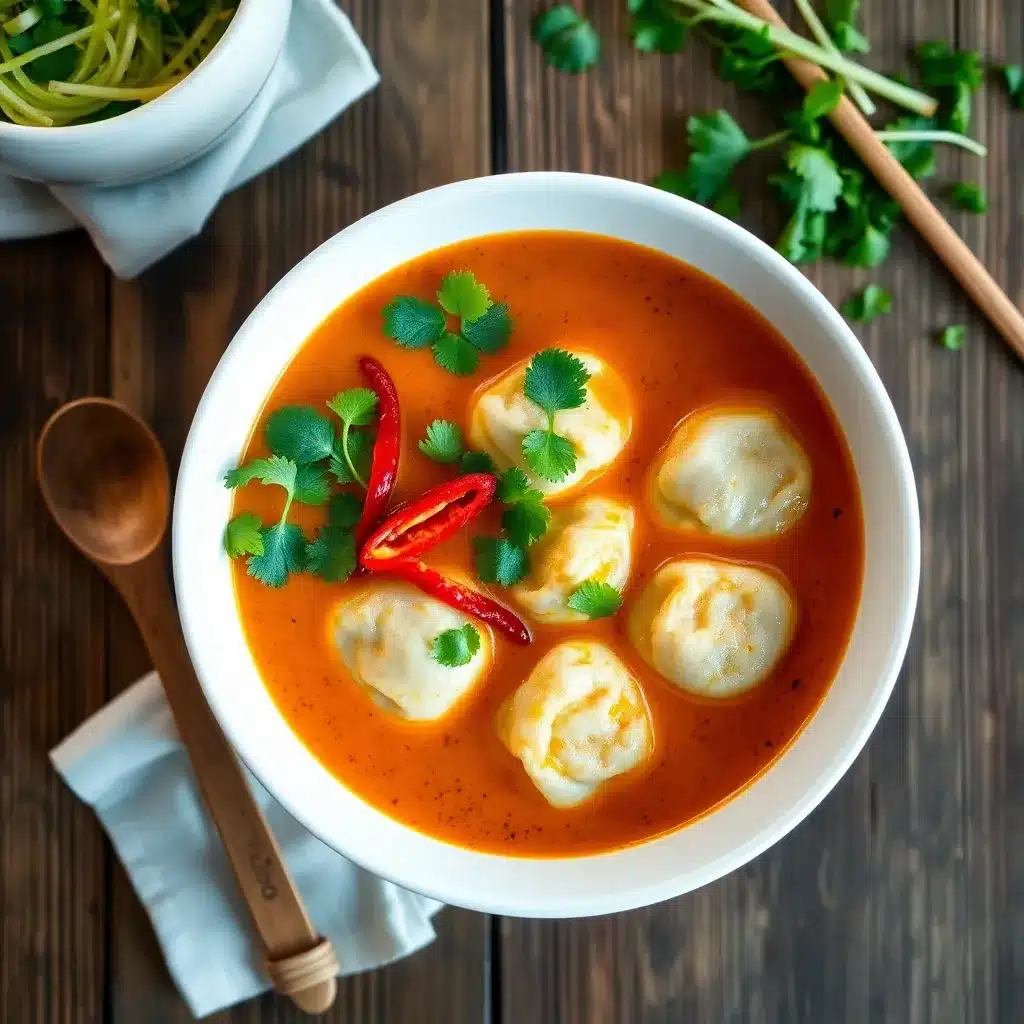 Quick & Tasty Thai Red Curry Dumpling Soup for the Whole Family