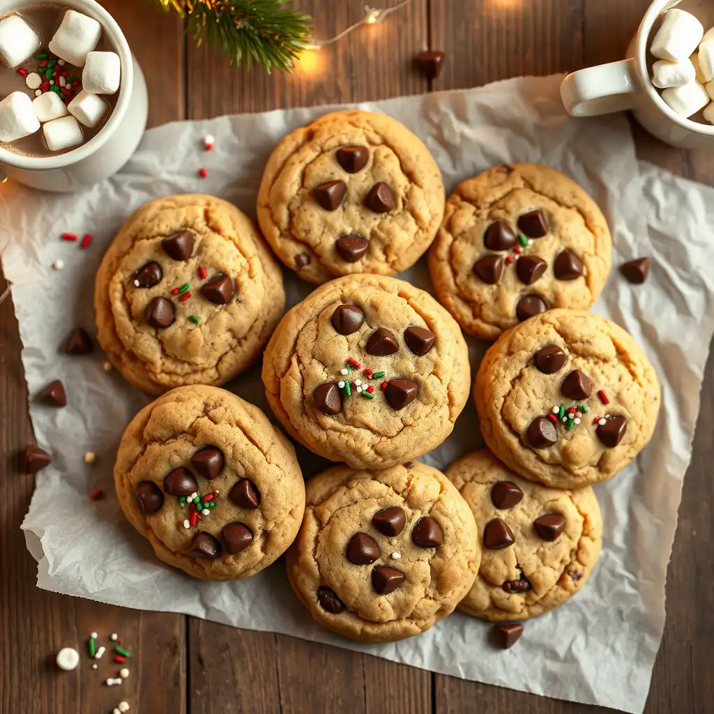 Wonderland Chocolate Chip Christmas Cookies