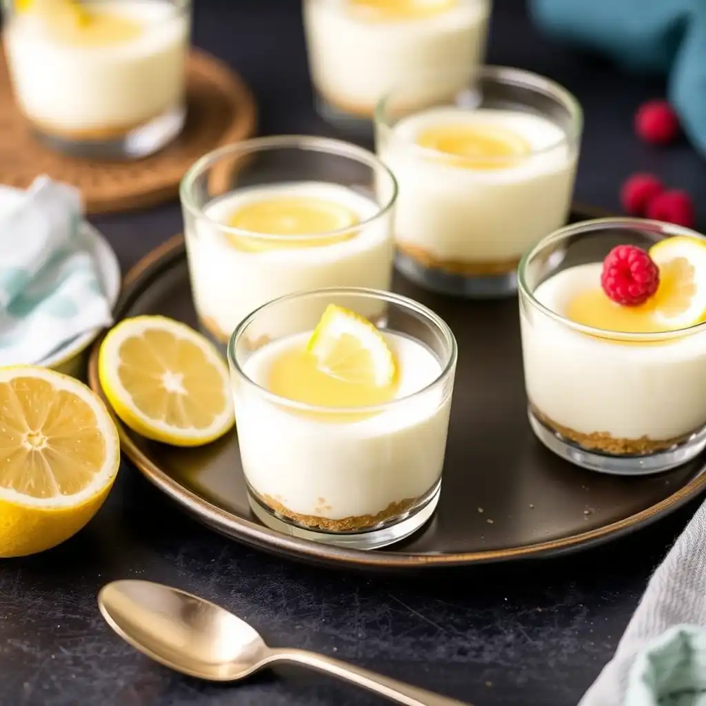 Creamy Mini Lemon Cheesecakes