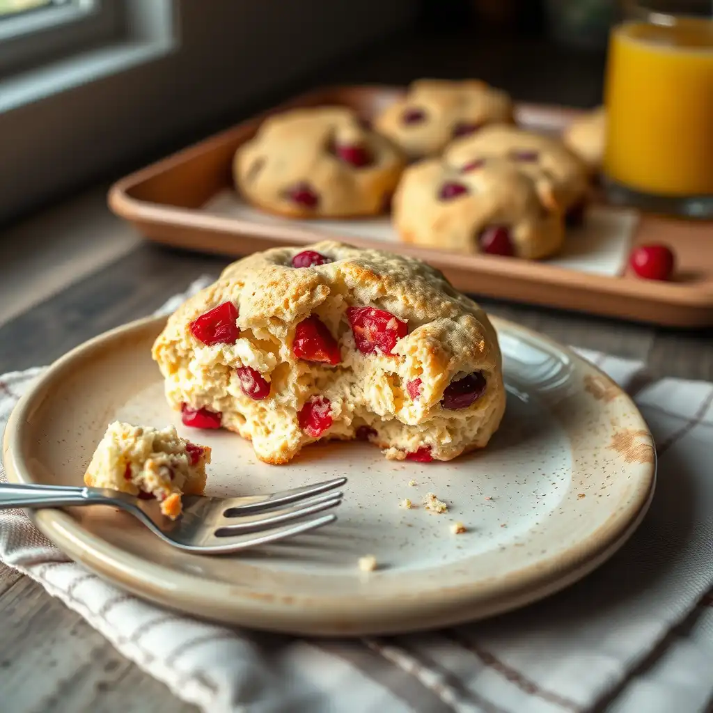 Cranberry Orange Sour Cream Scones
