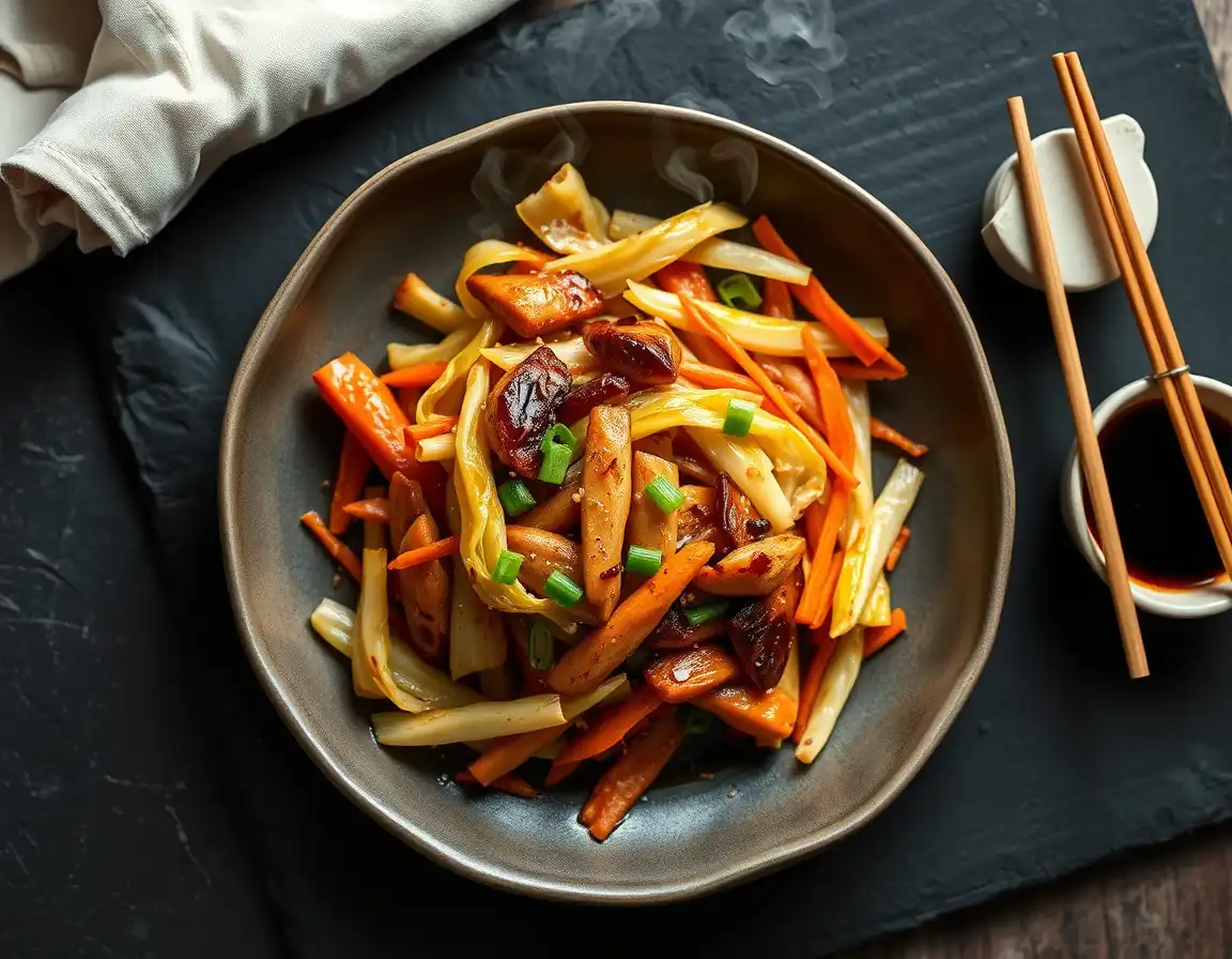 Chinese Chicken Cabbage Stir-Fry