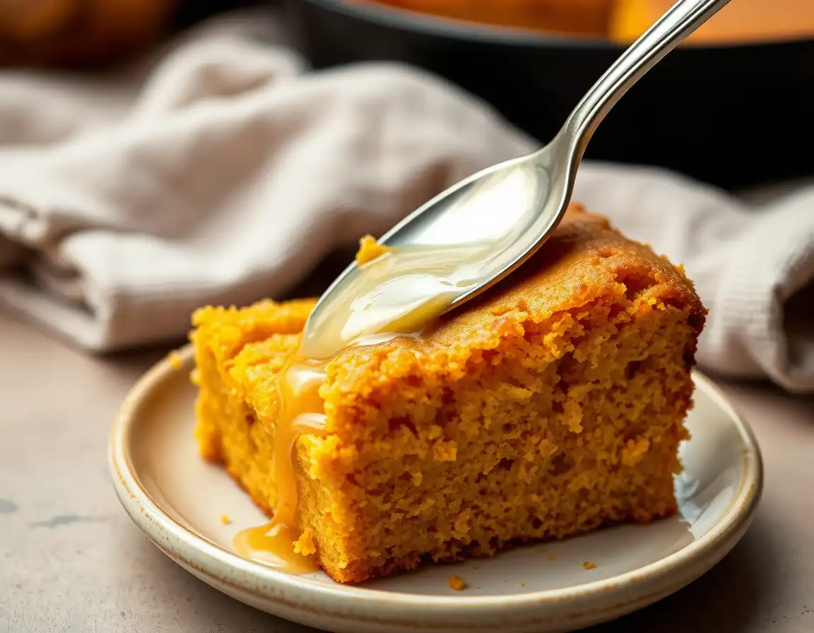 Honey Butter Sweet Potato Cornbread