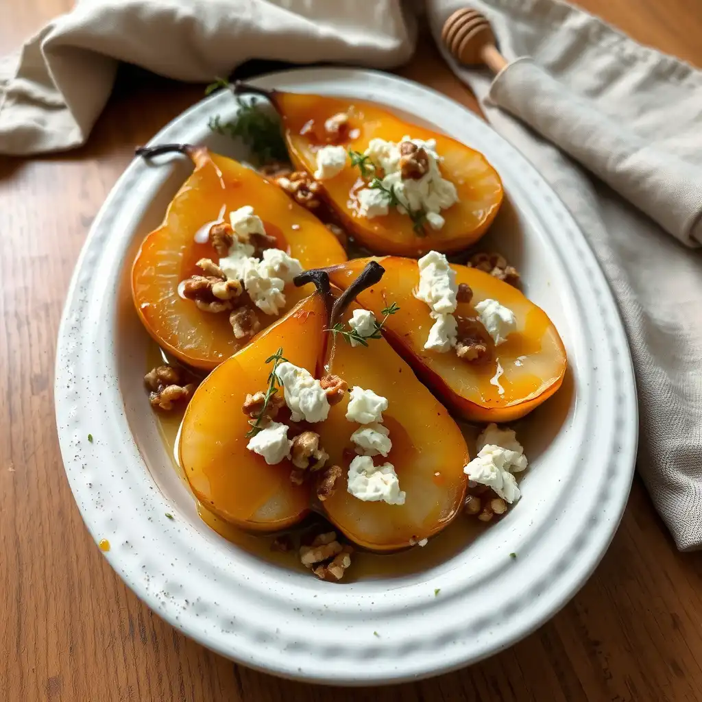 Baked Pears with Feta