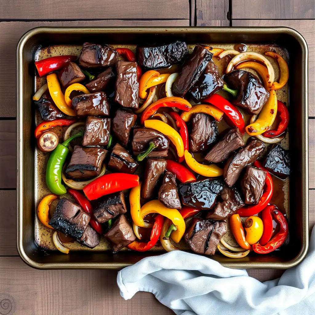 Sheet Pan Pepper Steak