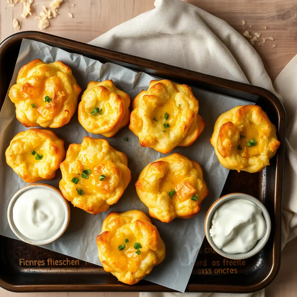 Cheesy Mashed Potato Puffs