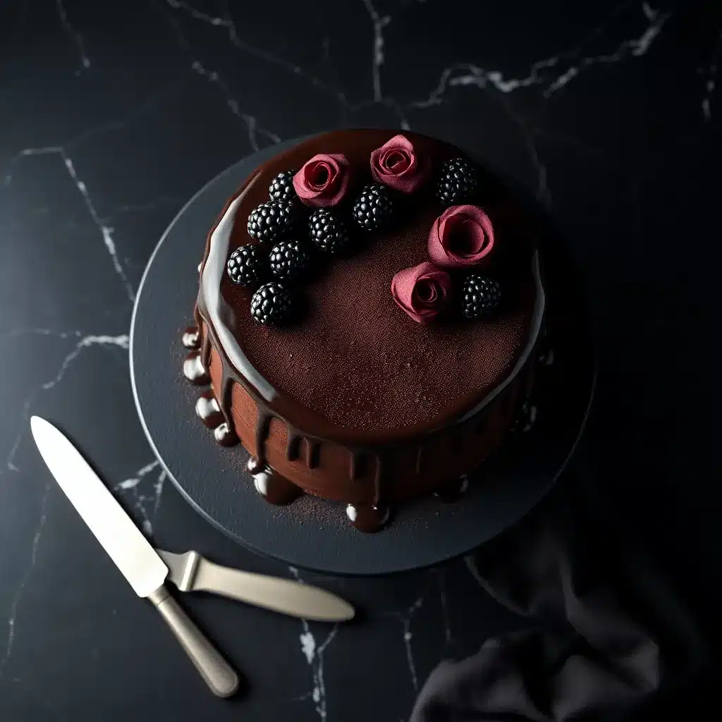 Dark Romance Chocolate Blackberry Cake