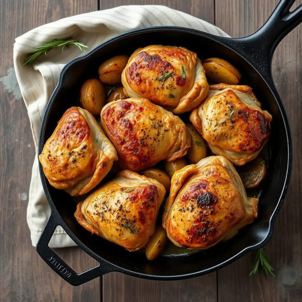 Easy Baked Chicken Thighs