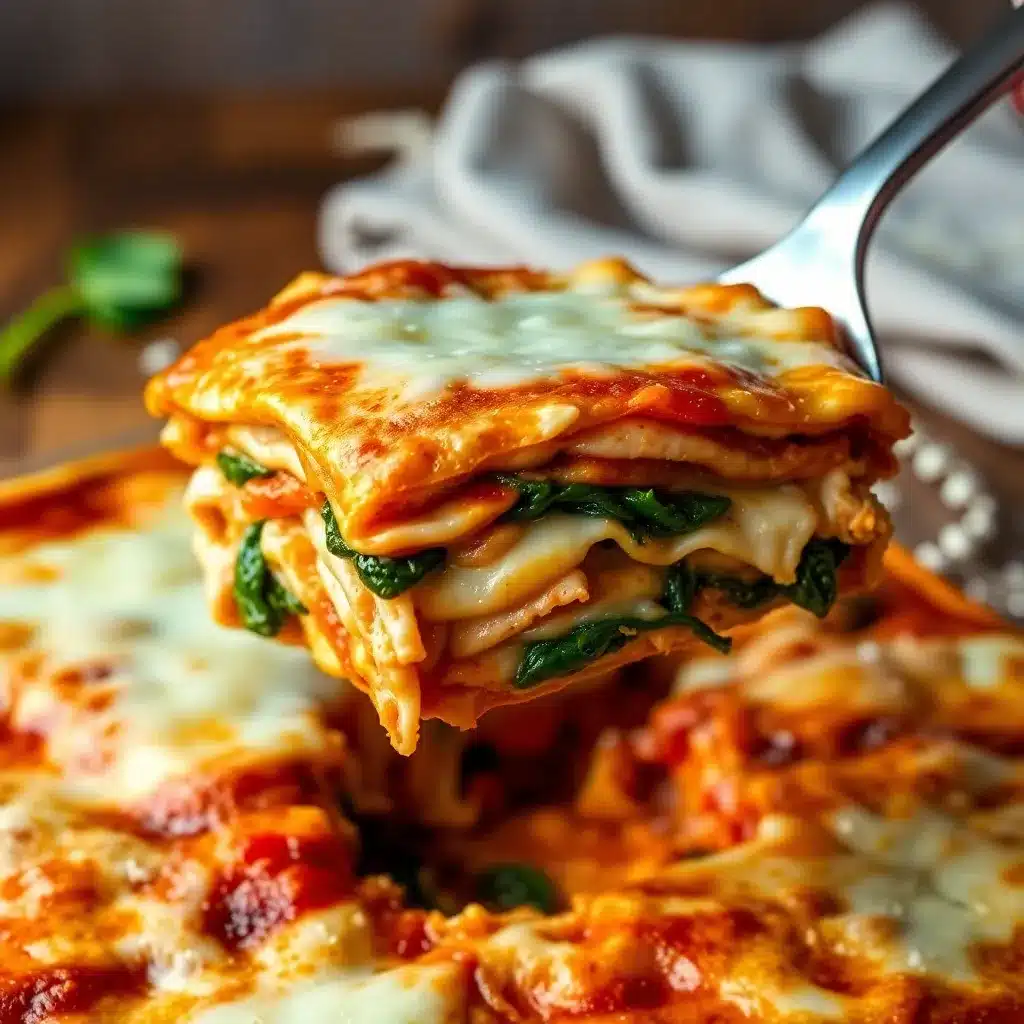 Chicken, Mushroom, and Spinach Lasagna