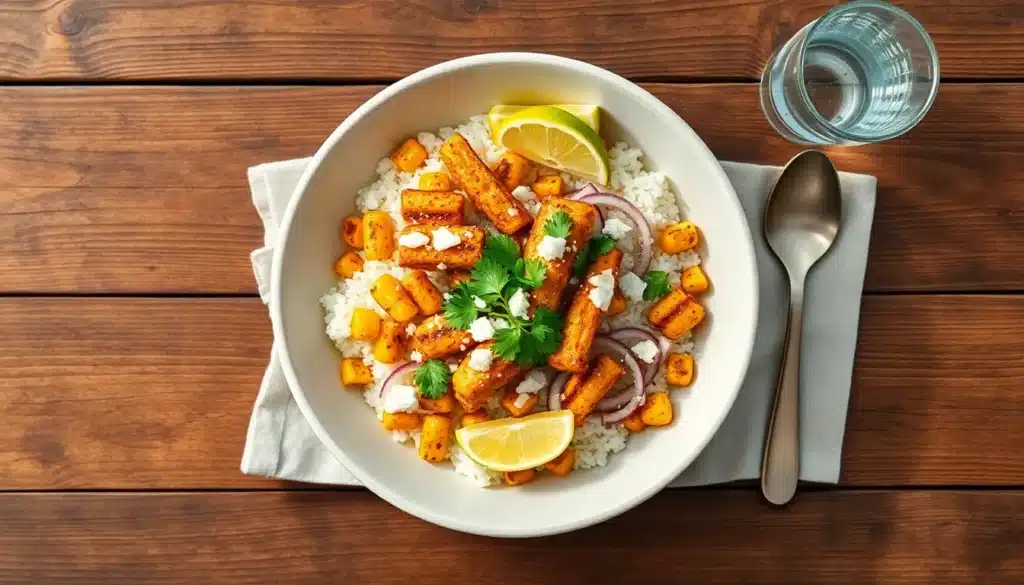 Street Corn Chicken Rice Bowl