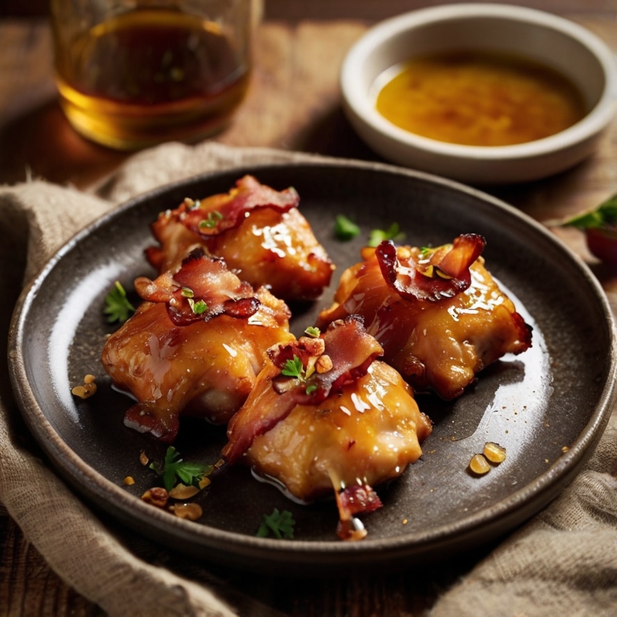 Maple Bacon Glazed Chicken Bites