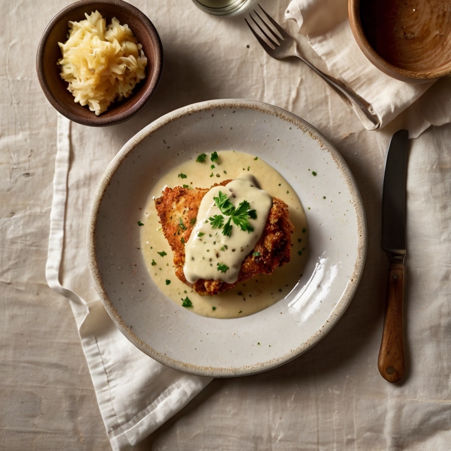 Crispy Parmesan Chicken with Garlic Sauce