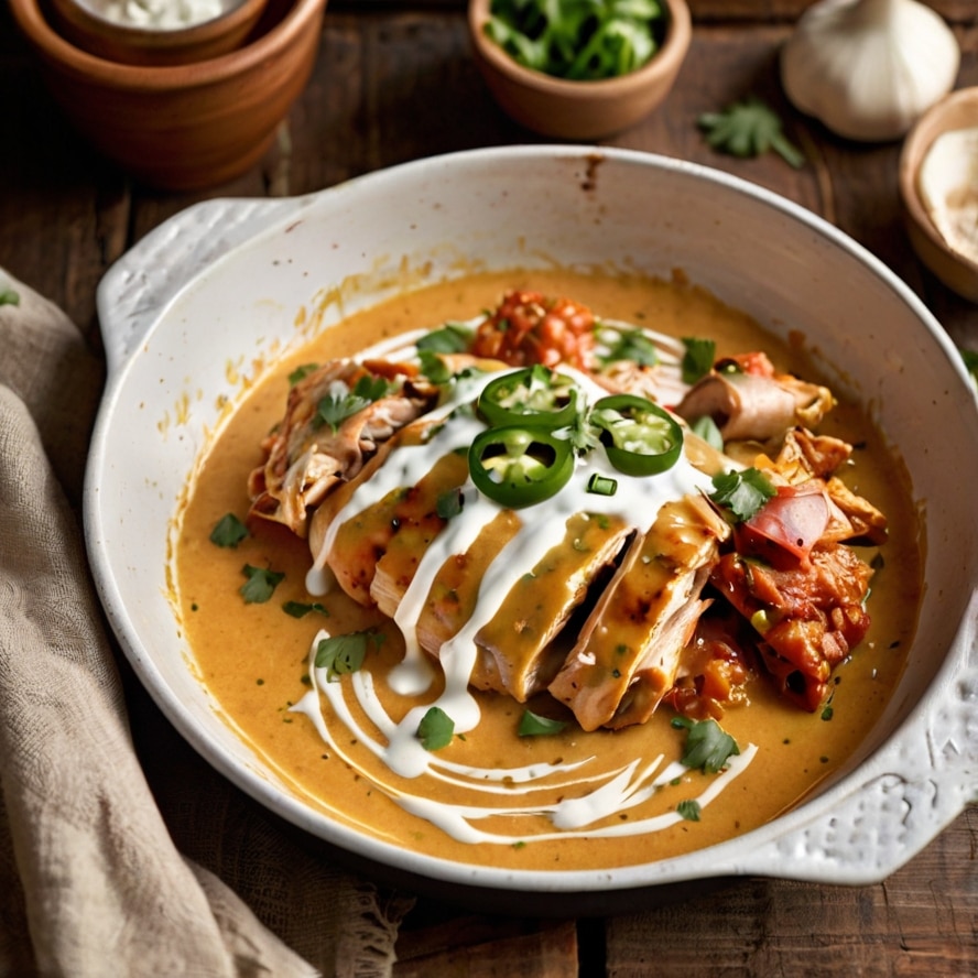 Mexican Chicken with Cheese Sauce