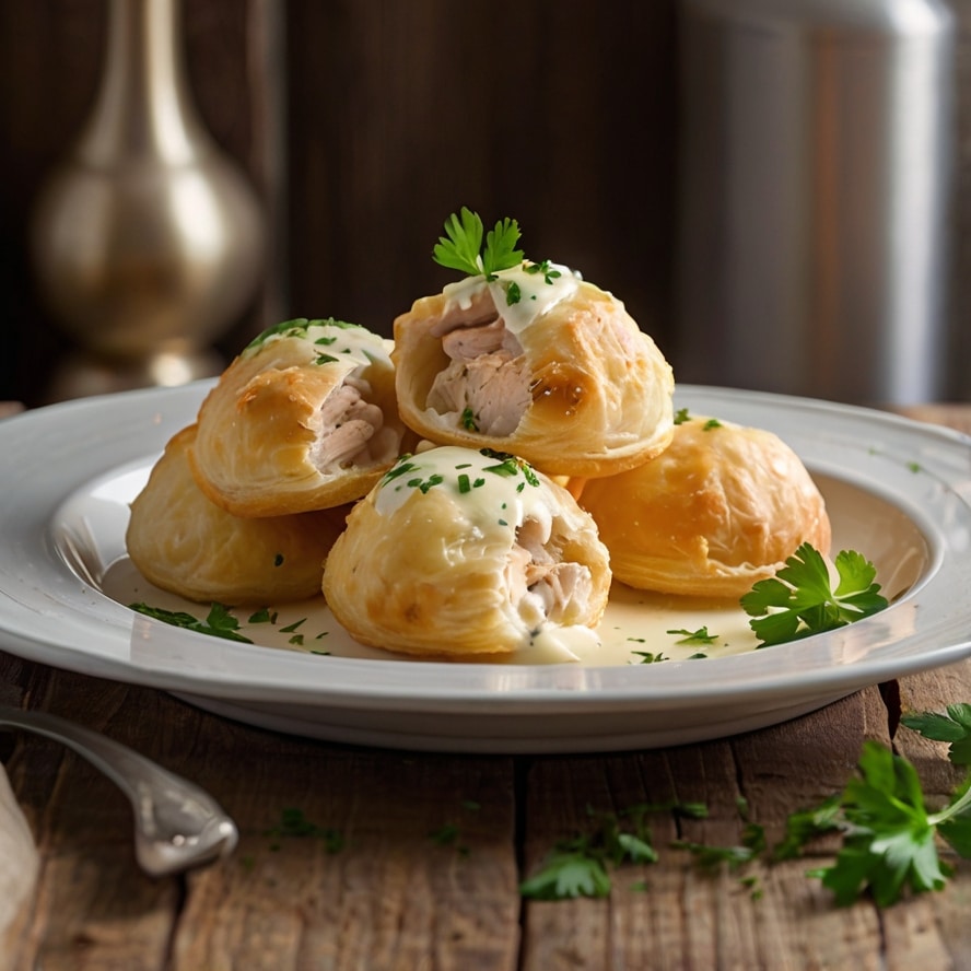 Chicken Alfredo Puffs