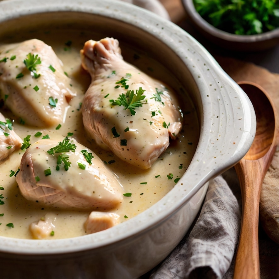 Creamy Garlic Parmesan Chicken (Crockpot)