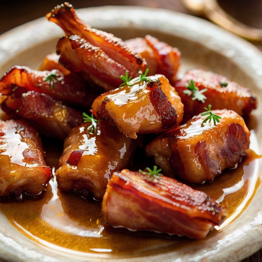 Maple Glazed Bacon Chicken Bites