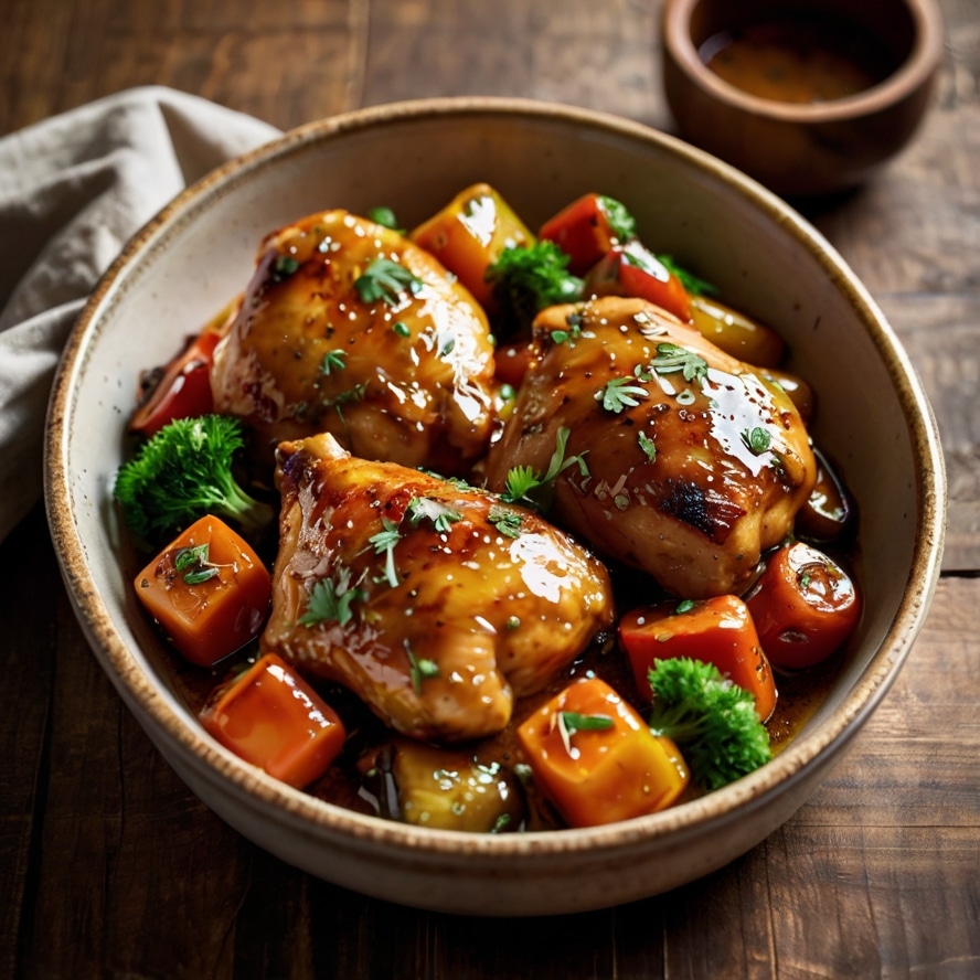 Honey Garlic Chicken Thighs (Slow Cooker)