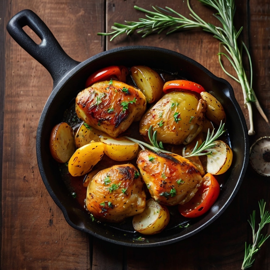 One-Pan Cowboy Garlic Chicken & Potatoes