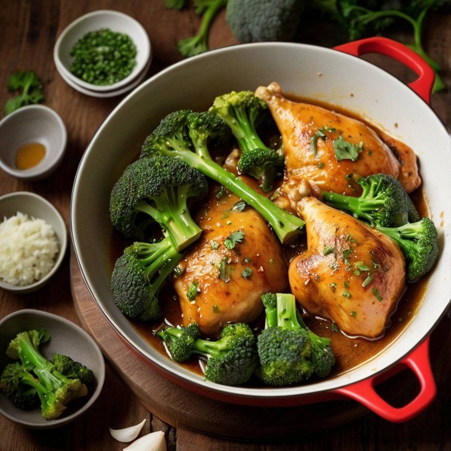 Garlic Butter Chicken & Broccoli Skillet