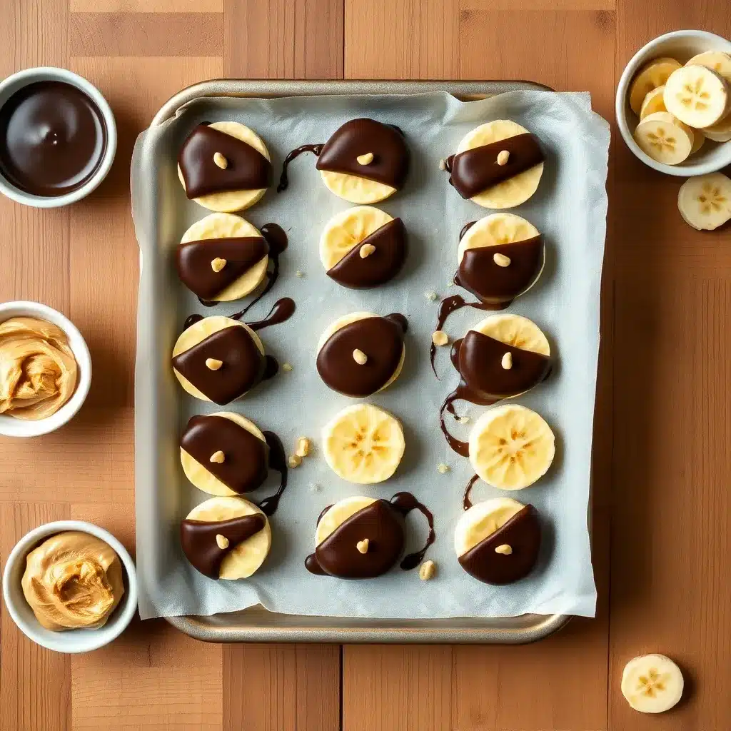 Healthy Chocolate Peanut Butter Banana Bites