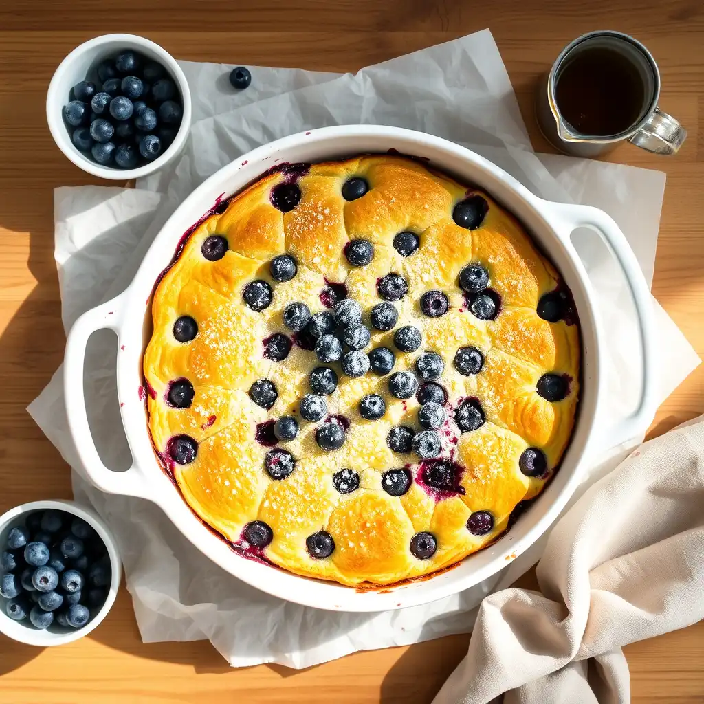Blueberry Buttermilk Pancake Casserole