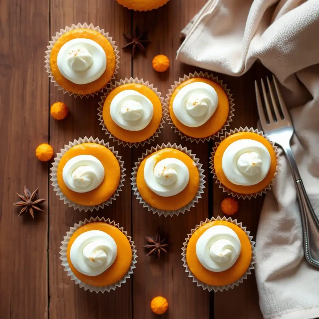 Mini Pumpkin Cheesecakes