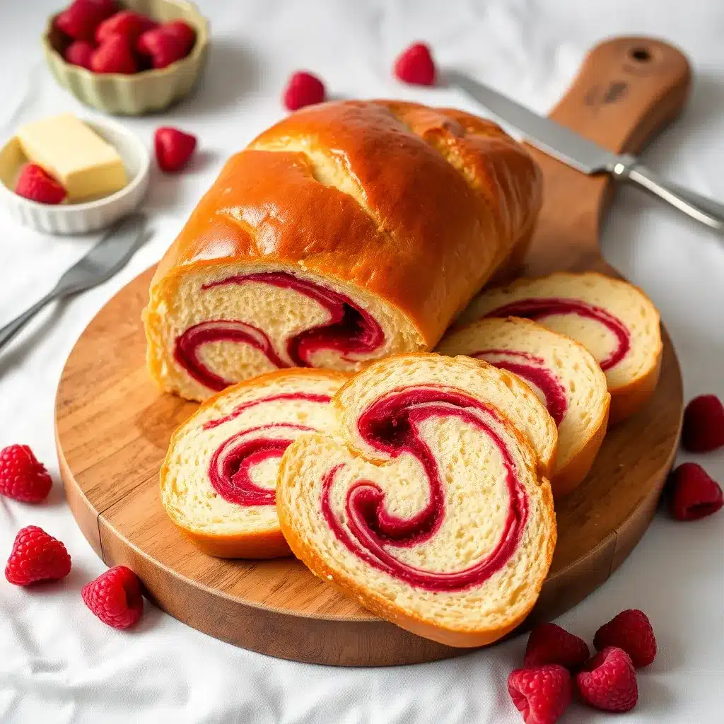 Raspberry Swirl Brioche Loaf