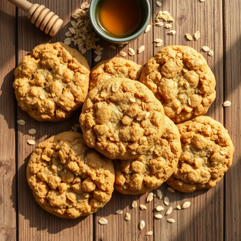 Delicious Honey Oatmeal Cookies