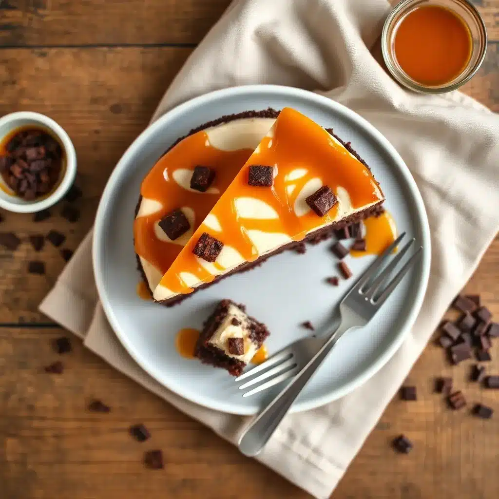Easy Caramel Brownie Cheesecake Dessert
