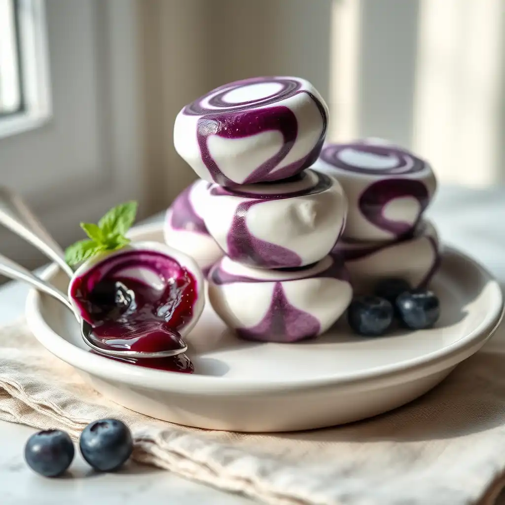 Blueberry Swirl Yogurt Bites