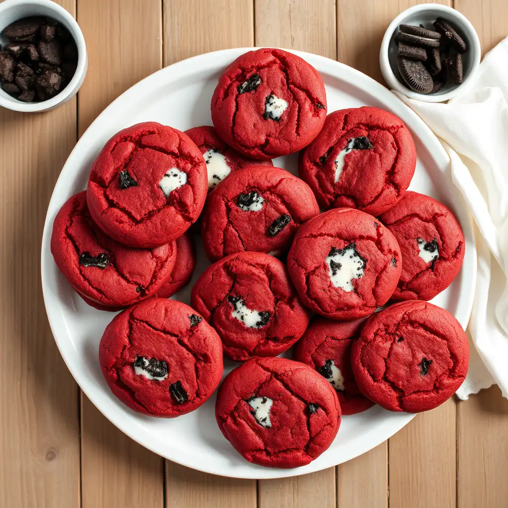 Red Velvet Oreo Cheesecake Cookies