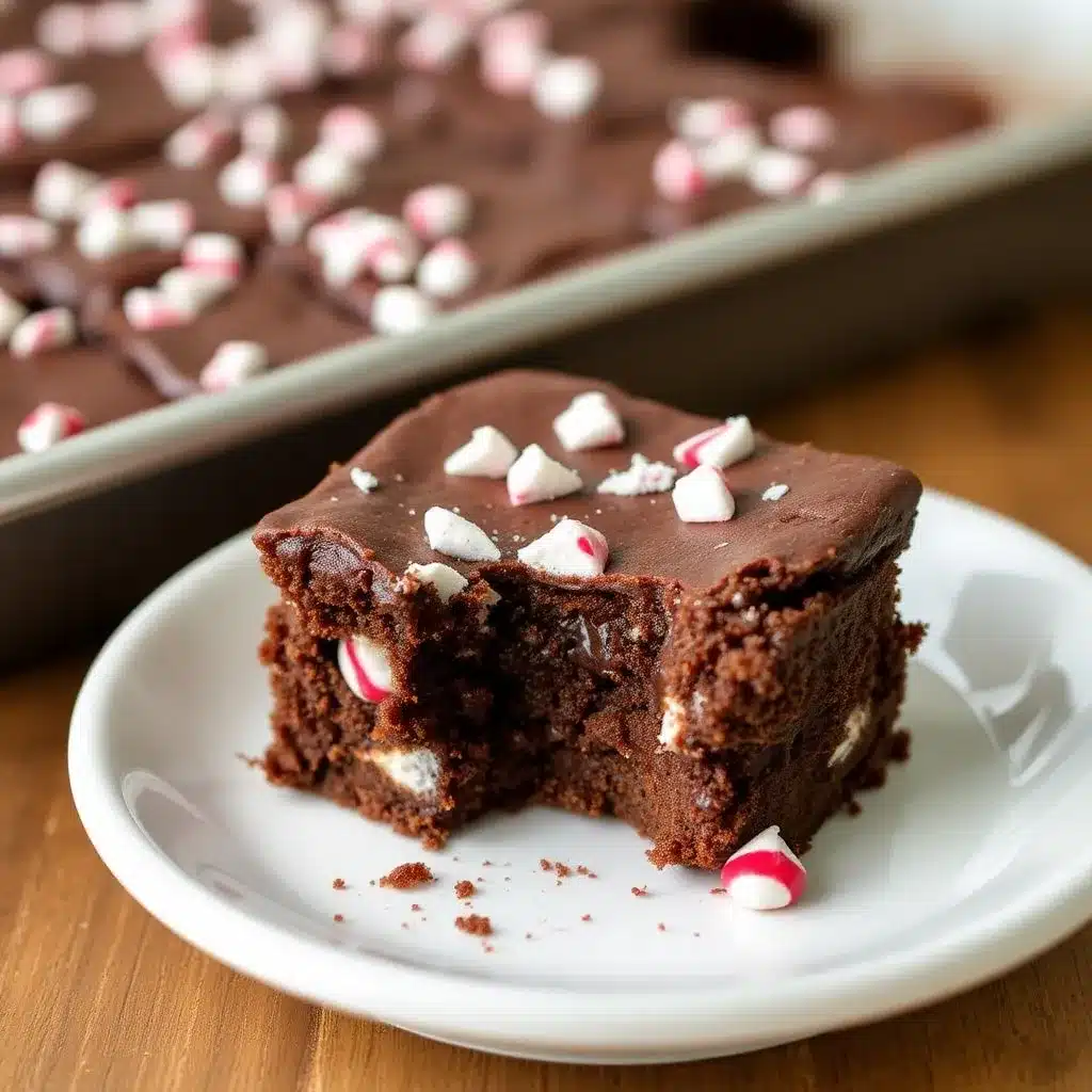 One Bowl Peppermint Brownies