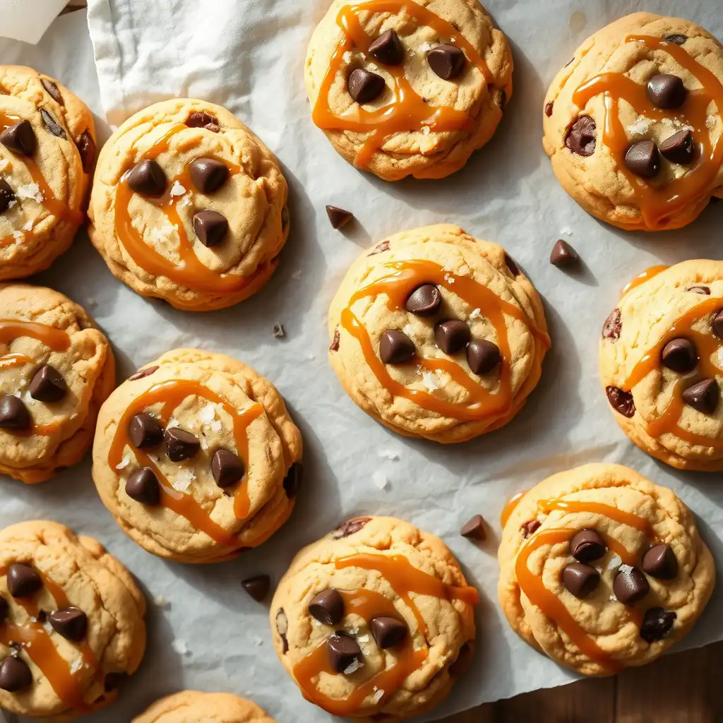 Salted Caramel Chocolate Chip Cookies