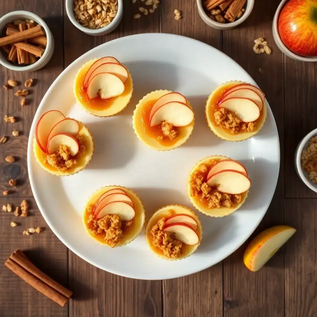 Mini Cheesecakes with Apple Crisp Delight