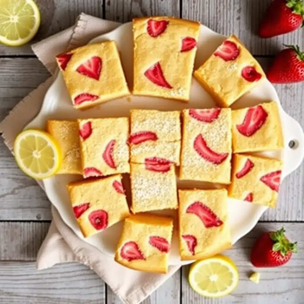Easy Strawberry Lemon Blondies