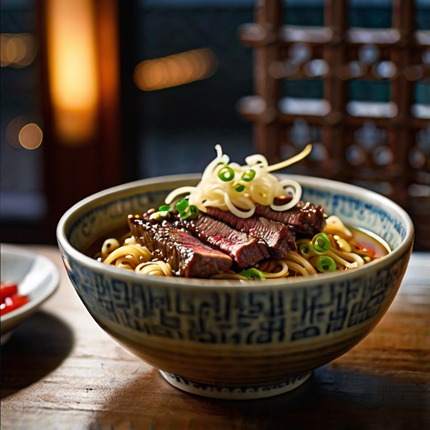 Korean Ramen with Grilled Beef