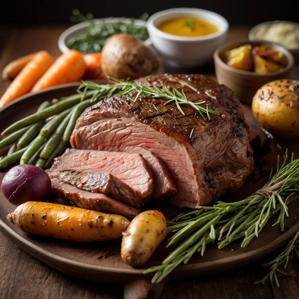 Tender Crock Pot Sirloin Tip Roast with Vegetables