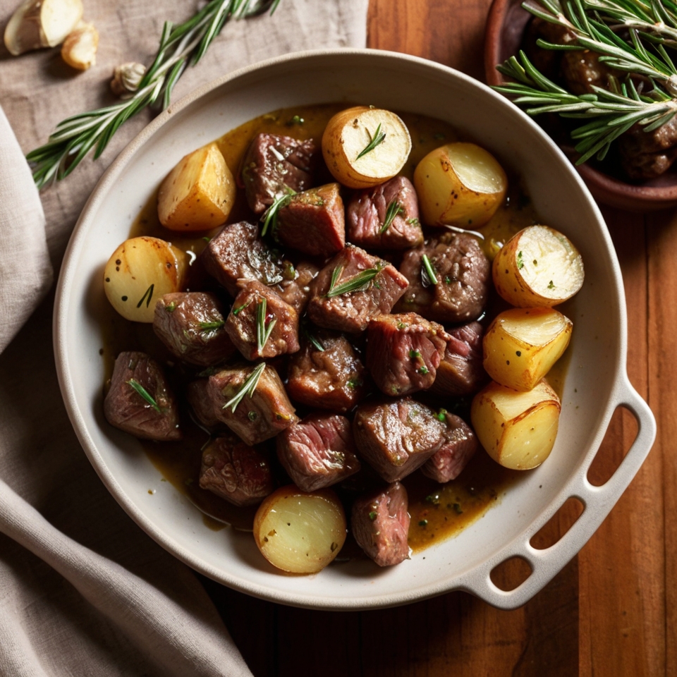 Garlic Butter Beef Bites Dinner